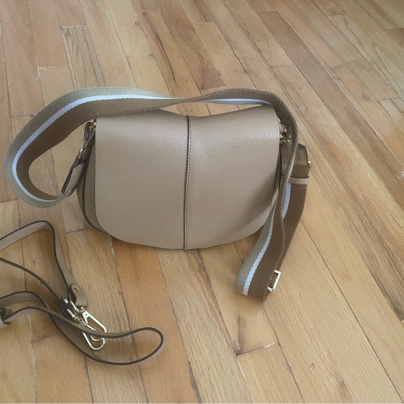 NEW 2-1 GIANNI CHIARINI |Leather Crossbody Bag In Beige - Picture 5 of 12